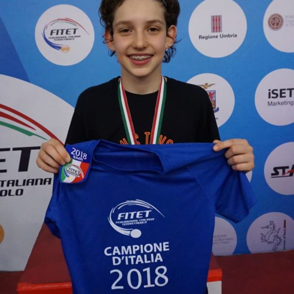 Federico Vallino Costassa vincitore titolo singolare Ragazzi 2018